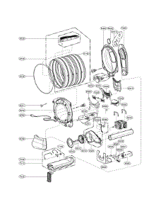Drum & Motor - Electric Type parts for Kenmore Elite Dryer 79681073311 from AppliancePartsPros.com