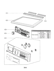 Control Panel And Palte Assembly Parts parts for Kenmore Dryer 796.81549110 (79681549110, 796 81549110) from AppliancePartsPros.com