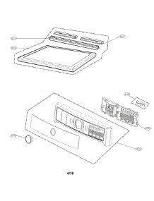 Control Panel Parts parts for Kenmore Dryer 796.81782810 (79681782810, 796 81782810) from AppliancePartsPros.com
