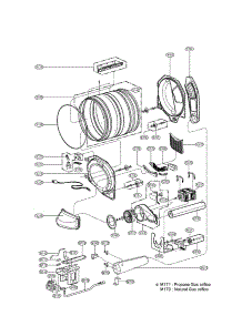 Drum And Motor Parts Gas parts for Kenmore Dryer 796.90518900 (79690518900, 796 90518900) from AppliancePartsPros.com