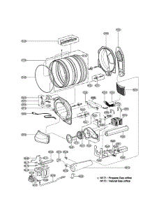 Drum And Motor Assembly Parts parts for Kenmore Dryer 796.91538110 (79691538110, 796 91538110) from AppliancePartsPros.com