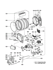 Drum And Motor Assembly Parts parts for Kenmore Dryer 796.91542110 (79691542110, 796 91542110) from AppliancePartsPros.com