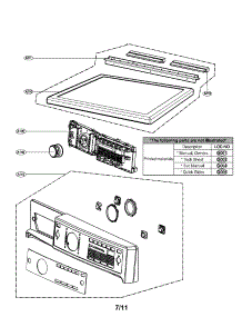 Control Panel And Plate Assembly Parts parts for Kenmore Dryer 796.91542110 (79691542110, 796 91542110) from AppliancePartsPros.com