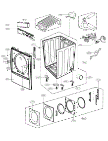 Cabinet And Door Parts parts for Kenmore Elite Dryer 79691722000 from AppliancePartsPros.com