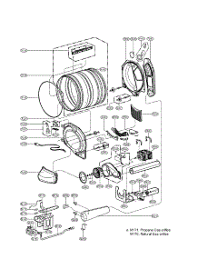Drum And Motor Parts Assembly parts for Kenmore Dryer 796.91728010 (79691728010, 796 91728010) from AppliancePartsPros.com