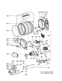 Drum And Motor Parts Gas parts for Kenmore Dryer 796.92192900 (79692192900, 796 92192900) from AppliancePartsPros.com