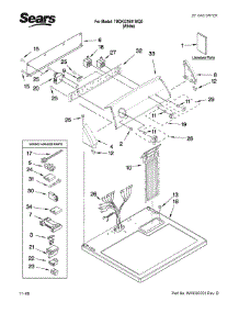 Top And Console Parts parts for Kenmore Dryer 7MDKG1501WQ0 from AppliancePartsPros.com