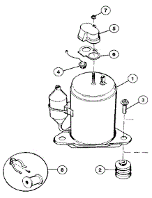 Compressor parts for Kenmore Heat Pump System 81050 from AppliancePartsPros.com