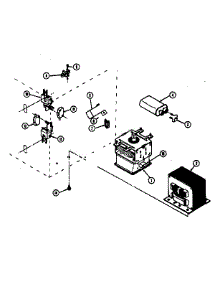 Magnetron And Air Flow parts for Kenmore Microwave 84892 from AppliancePartsPros.com