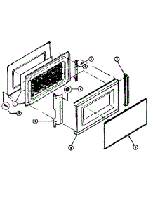 Microwave Door parts for Kenmore Microwave 84899 from AppliancePartsPros.com