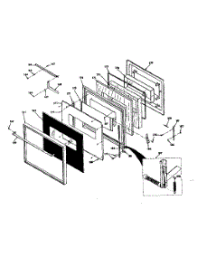 Upper Oven Door parts for Kenmore Range 850.4277590 (8504277590, 850 4277590) from AppliancePartsPros.com