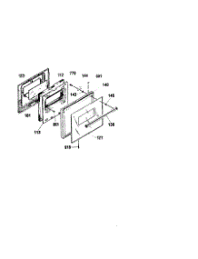 Door #91130169792 parts for Kenmore Wall Oven 911.30168792 (91130168792, 911 30168792) from AppliancePartsPros.com