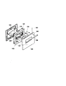 Door #91130168792 parts for Kenmore Wall Oven 911.30168792 (91130168792, 911 30168792) from AppliancePartsPros.com