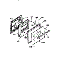 Door parts for Kenmore Wall Oven 911.30169791 (91130169791, 911 30169791) from AppliancePartsPros.com