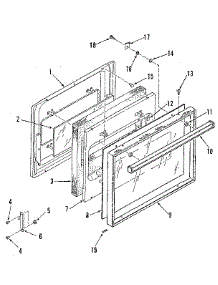 Oven Door parts for Kenmore Wall Oven 911.3018892 (9113018892, 911 3018892) from AppliancePartsPros.com
