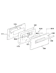 Door Section parts for Kenmore Wall Oven 911.3022190 (9113022190, 911 3022190) from AppliancePartsPros.com