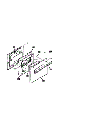 Door Section parts for Kenmore Wall Oven 911.3022192 (9113022192, 911 3022192) from AppliancePartsPros.com