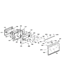 Door Section parts for Kenmore Wall Oven 911.3042590 (9113042590, 911 3042590) from AppliancePartsPros.com