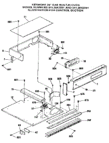 Control Section parts for Kenmore Wall Oven 911.3042591 (9113042591, 911 3042591) from AppliancePartsPros.com