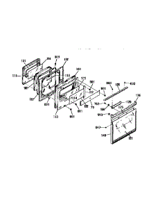 Door Section parts for Kenmore Wall Oven 911.3042593 (9113042593, 911 3042593) from AppliancePartsPros.com