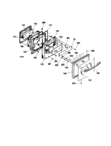 Door Section parts for Kenmore Wall Oven 911.30465792 (91130465792, 911 30465792) from AppliancePartsPros.com
