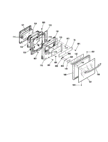 Door parts for Kenmore Wall Oven 911.30465894 (91130465894, 911 30465894) from AppliancePartsPros.com