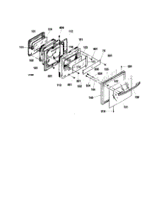 Door Section parts for Kenmore Wall Oven 911.30469893 (91130469893, 911 30469893) from AppliancePartsPros.com