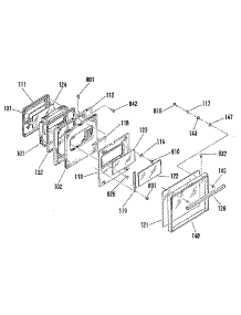 Oven Door Section parts for Kenmore Wall Oven 911.3138819 (9113138819, 911 3138819) from AppliancePartsPros.com