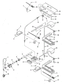 Burner Section parts for Kenmore Wall Oven 911.3218891 (9113218891, 911 3218891) from AppliancePartsPros.com