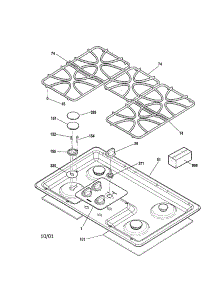 Main Top parts for Kenmore Cooktop 911.32222100 (91132222100, 911 32222100) from AppliancePartsPros.com
