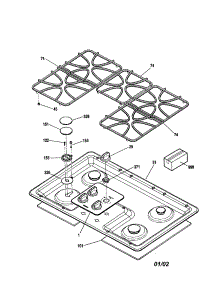 Maintop parts for Kenmore Cooktop 911.32222101 (91132222101, 911 32222101) from AppliancePartsPros.com
