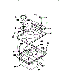 Main Top Section parts for Kenmore Cooktop 911.32255590 (91132255590, 911 32255590) from AppliancePartsPros.com