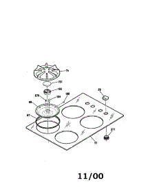 Main Top parts for Kenmore Cooktop 911.32359590 (91132359590, 911 32359590) from AppliancePartsPros.com