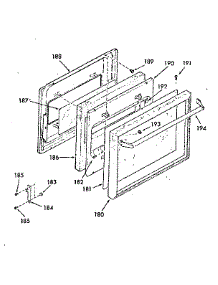 Full Glass Upper Oven And Lower Broiler Door parts for Kenmore Wall Oven 911.3248292 (9113248292, 911 3248292) from AppliancePartsPros.com