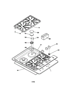 Maintop parts for Kenmore Cooktop 911.33202101 (91133202101, 911 33202101) from AppliancePartsPros.com