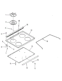 Main Top parts for Kenmore Range 911.3528812 (9113528812, 911 3528812) from AppliancePartsPros.com