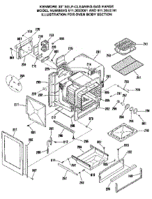 Body Section parts for Kenmore Range 911.3652191 (9113652191, 911 3652191) from AppliancePartsPros.com
