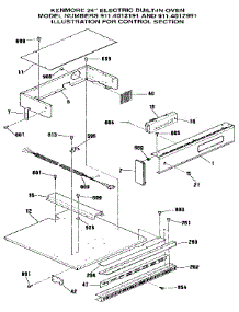 Control Section parts for Kenmore Wall Oven 911.4012191 (9114012191, 911 4012191) from AppliancePartsPros.com