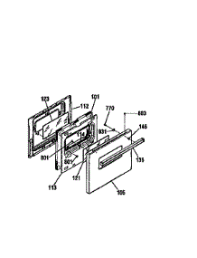Door Sections parts for Kenmore Wall Oven 911.40161690 (91140161690, 911 40161690) from AppliancePartsPros.com