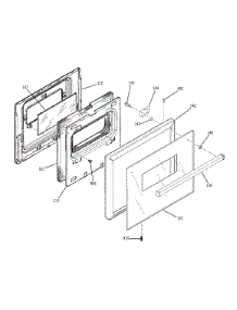 Door - 911.40169794 parts for Kenmore Wall Oven 911.40161794 (91140161794, 911 40161794) from AppliancePartsPros.com