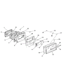 Oven Door Section parts for Kenmore Wall Oven 911.4038896 (9114038896, 911 4038896) from AppliancePartsPros.com