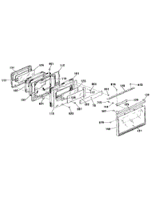 Door Section parts for Kenmore Wall Oven 911.4042590 (9114042590, 911 4042590) from AppliancePartsPros.com