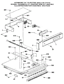 Control Section parts for Kenmore Wall Oven 911.4042592 (9114042592, 911 4042592) from AppliancePartsPros.com
