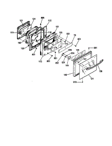 Door parts for Kenmore Wall Oven 911.40465792 (91140465792, 911 40465792) from AppliancePartsPros.com