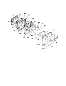 Door parts for Kenmore Wall Oven 911.40494200 (91140494200, 911 40494200) from AppliancePartsPros.com