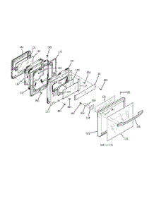 Door parts for Kenmore Wall Oven 911.40494201 (91140494201, 911 40494201) from AppliancePartsPros.com