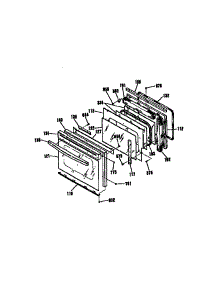 Door Section parts for Kenmore Wall Oven 911.4105590 (9114105590, 911 4105590) from AppliancePartsPros.com