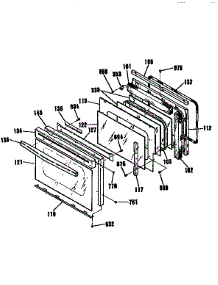 Door Section parts for Kenmore Wall Oven 911.41059591 (91141059591, 911 41059591) from AppliancePartsPros.com