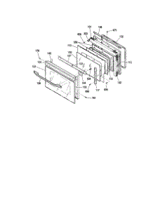 Door parts for Kenmore Wall Oven 911.41084993 (91141084993, 911 41084993) from AppliancePartsPros.com