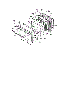 Door parts for Kenmore Wall Oven 911.41086992 (91141086992, 911 41086992) from AppliancePartsPros.com